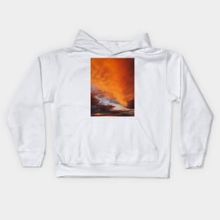 autumn sunset sky Kids Hoodie